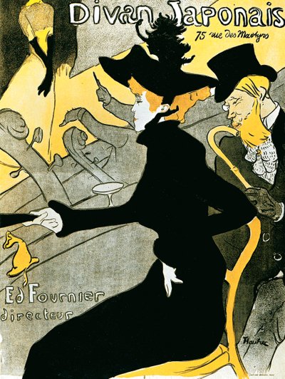 Pôster japonês do sofá, 1892. de Henri de Toulouse Lautrec