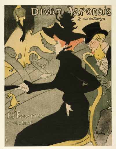 Sofá japonês, pub. 1892 de Henri de Toulouse Lautrec