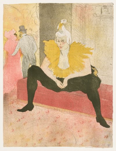 Elles: O Palhaço Sentado, Mlle Cha-u-Ka-o de Henri de Toulouse Lautrec