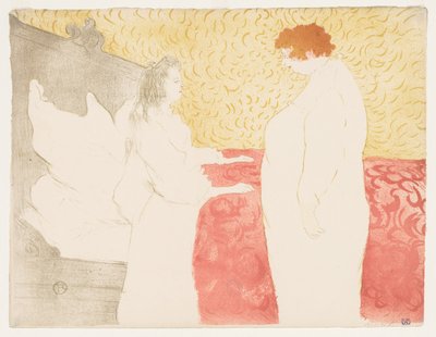 Elles: Mulher na cama de Henri de Toulouse Lautrec