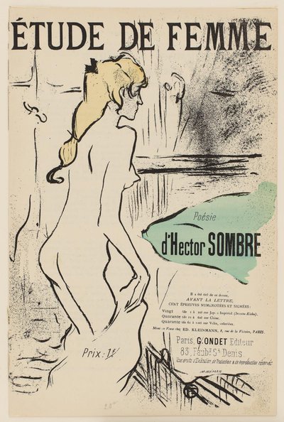 Estudo da Mulher de Henri de Toulouse Lautrec