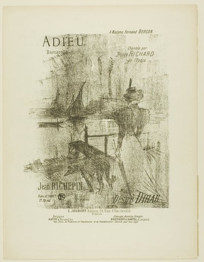 Adeus, de Mélodies de Désiré Dihau de Henri de Toulouse Lautrec