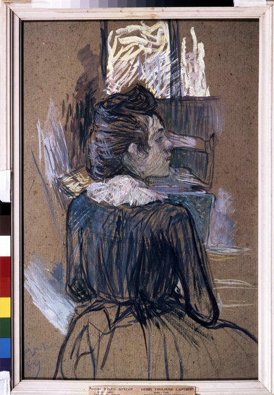 Mulher à Janela. Desenho de Henri de Toulouse-Lautrec (Toulouse Lautrec de Henri de Toulouse Lautrec
