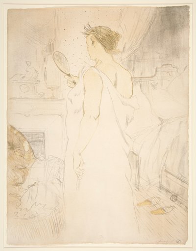 Mulher? glace, glace? main (Mulher com Espelho de Mão), da série Elles de Henri de Toulouse Lautrec