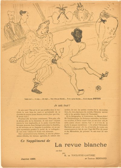 Footit e Chocolat (Footit et Chocolat) [lado esquerdo] de Henri de Toulouse Lautrec