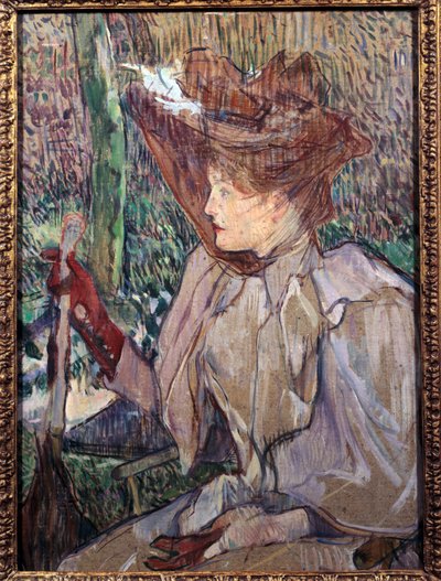 Pintura a óleo de Platzer Honorine sobre cartão por Henri de Toulouse Lautrec (1864-1901) 1891 Sol. 0,54x0,4 m Paris, Musee d