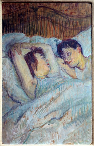 Pintura na cama por Henri de Toulouse Lautrec (Toulouse-Lautrec de Henri de Toulouse Lautrec