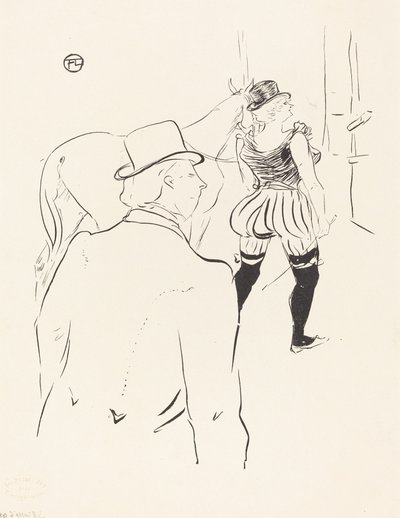 Nas asas do Folies-Bergere: Sra. Lona Barrison com seu empresário e marido de Henri de Toulouse Lautrec