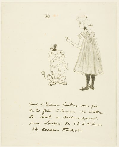 Convite para uma Exposição de Henri de Toulouse Lautrec