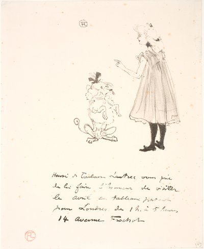 Convite para uma exposição de Henri de Toulouse Lautrec