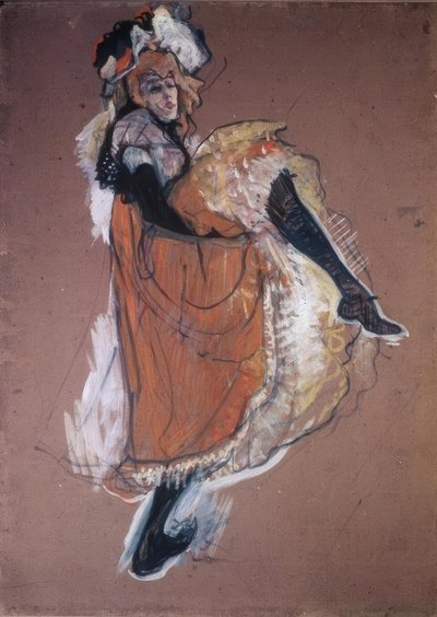 Jane Avril dançando de Henri de Toulouse Lautrec