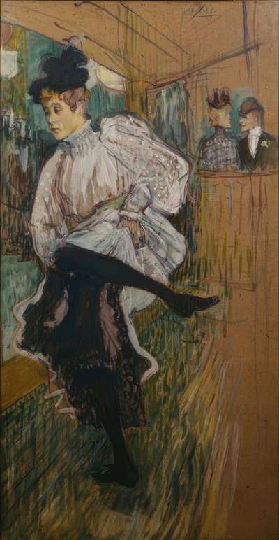 Jane Avril dançando de Henri de Toulouse Lautrec