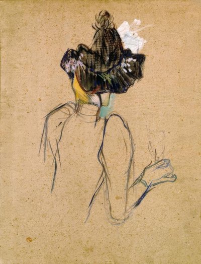 Jane Avril vista traseira de Henri de Toulouse Lautrec