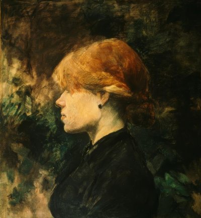 Jovem mulher com cabelo vermelho (a ruiva) de Henri de Toulouse Lautrec