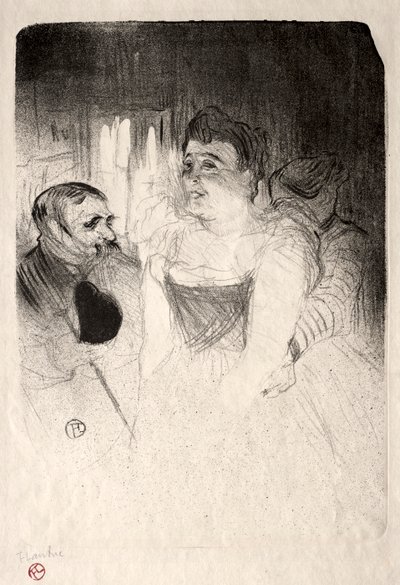Judic in the Loge, 1894. de Henri de Toulouse Lautrec