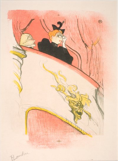 O lodge com o mascaron dourado de Henri de Toulouse Lautrec