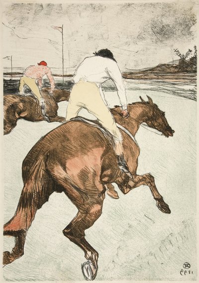 Der Jockey – Pferderennen, veröffentlicht 1899 von Henri de Toulouse Lautrec