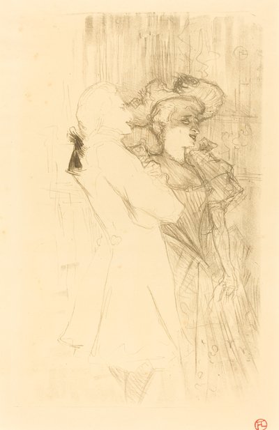 Lender e Auguez em "La chanson de fortunio" (Lender e Auguez em "La chanson de fortunio") de Henri de Toulouse Lautrec