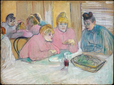 Les Dames dans la salle a manger - As Damas na Sala de Jantar - Toulouse-Lautrec, Henri, de (1864-1901) - 1893-1894 - Óleo sobre cartão - 60,2x80,7 - Szepmuveszeti Muzeum, Budapeste de Henri de Toulouse Lautrec