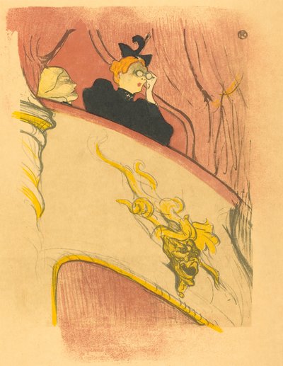 Loge com a Máscara Dourada A pousada com o mascarão dourado, 1893. de Henri de Toulouse Lautrec