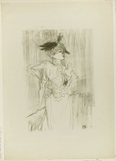 Mademoiselle Marcelle Lender, em pé de Henri de Toulouse-Lautrec