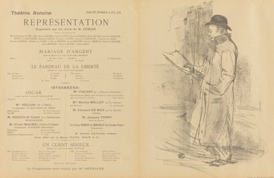 Bodas de prata; O Fardo da Liberdade; Um Cliente Sério [frente] de Henri de Toulouse Lautrec
