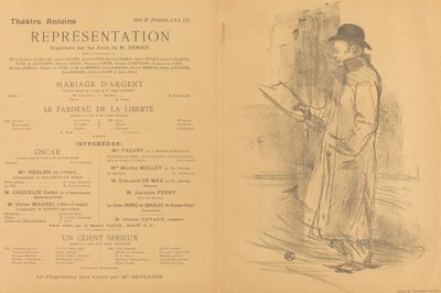 Bodas de prata; O Fardo da Liberdade; Um Cliente Sério [frente] de Henri de Toulouse Lautrec