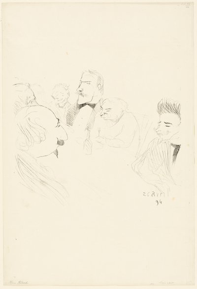 Cardápio para Adrien Hébrard de Henri de Toulouse Lautrec
