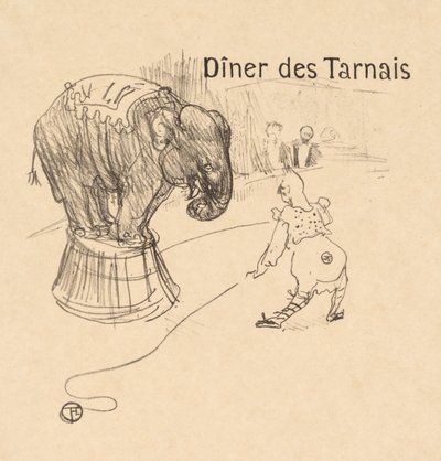 Menu do Jantar Tarnais Jantar do Tarnais, 1896. de Henri de Toulouse Lautrec