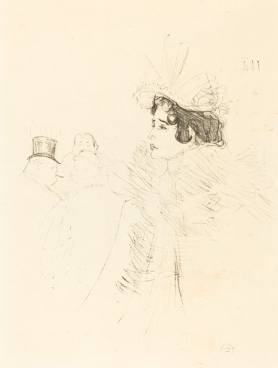 Miss May Belfort no Irish and American Bar, rue Royale Miss Belfort Belfort au Irish..., 1895. de Henri de Toulouse Lautrec