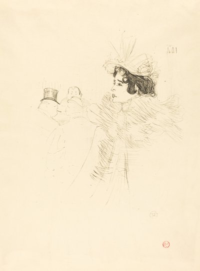 Miss May Belfort no Irish and American Bar, rue Royale Miss Belfort Belfort au Irish..., 1895. de Henri de Toulouse Lautrec