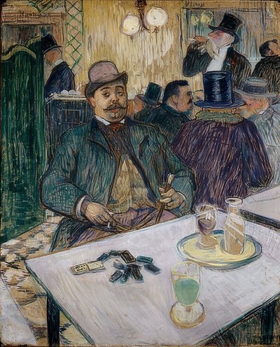Monsieur Boileau no einem Café. 1893 de Henri de Toulouse Lautrec