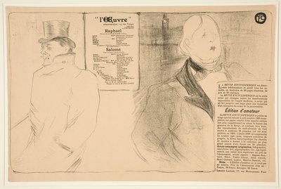 Oscar Wilde e Romain Coolus (Oscar Wilde e Romain Coolus) de Henri de Toulouse Lautrec