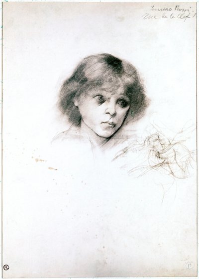 Retrato de Severino Rossi. 1883 (carvão vegetal sobre papel branco) de Henri de Toulouse Lautrec