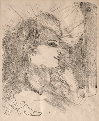 Retratos de atores e atrizes: Treze litografias: Anna Held, 1898. de Henri de Toulouse Lautrec
