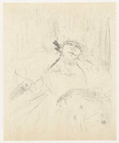 Portret van Yvette Guilbert na poltrona op toneel Yvette Guilbert (canção antiga) Yvette Guilbert: série inglesa (título da série) de Henri de Toulouse Lautrec