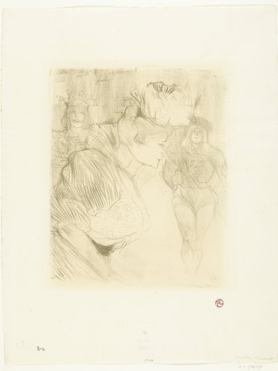 Retrato da atriz Marcelle Lender curvando-se para o público Saudação do credor de Henri de Toulouse Lautrec
