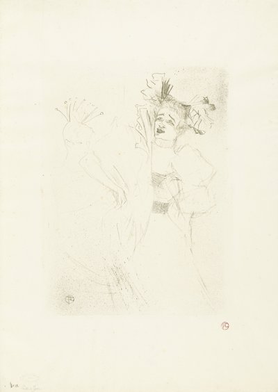 Retrato da actriz Marcelle Lender na ópera Chilpéric
Lender de face dans Chelpéric de Henri de Toulouse Lautrec