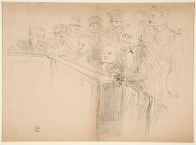 Proc?s Arton, premi?re planche (The Arton Trial, primeiro prato) de Henri de Toulouse Lautrec
