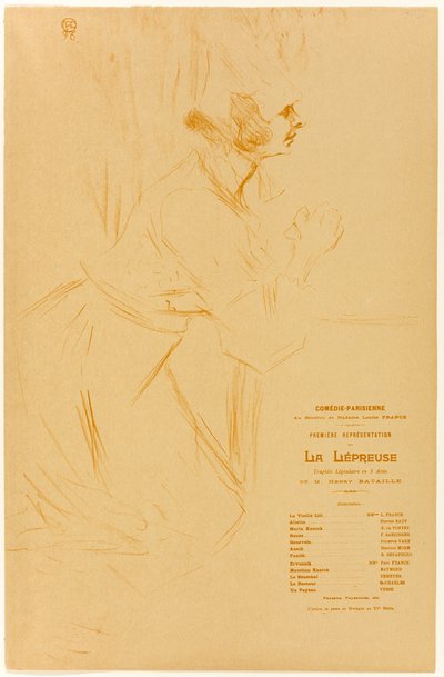 Programa para La Lépreuse de Henri de Toulouse Lautrec