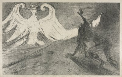 Projeto de Frontispiece para: Ao pé do Sinai, 1898. de Henri de Toulouse Lautrec