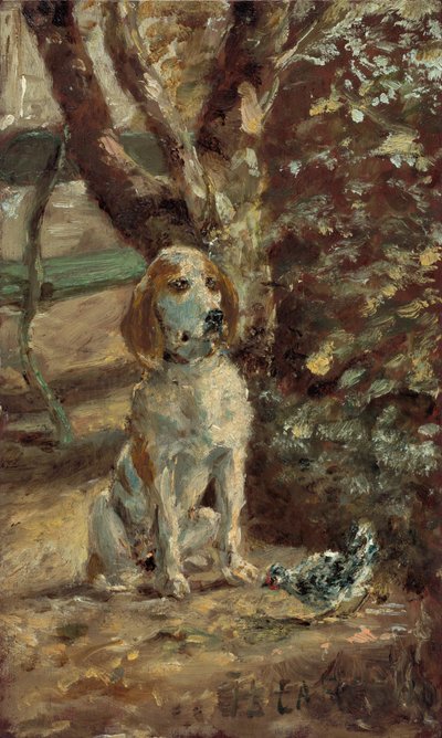 O Cão do Artista Flèche, c. 1881. de Henri de Toulouse Lautrec