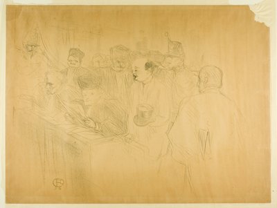 O Julgamento Arton (terceira placa) de Henri de Toulouse Lautrec