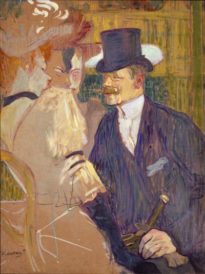 O inglês no Moulin Rouge, 1892 (óleo sobre papelão) de Henri de Toulouse Lautrec