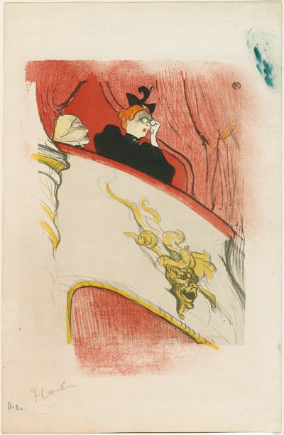 O Loge com a Máscara Dourada de Henri de Toulouse Lautrec