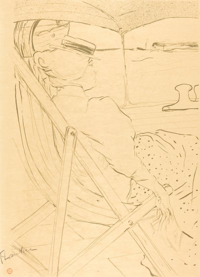 O Passageiro da Cabine 54 - Navegando em um Iate de Henri de Toulouse Lautrec