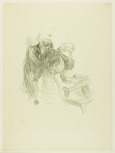 A oração dos judeus poloneses, de Au Pied du Sinai de Henri de Toulouse Lautrec