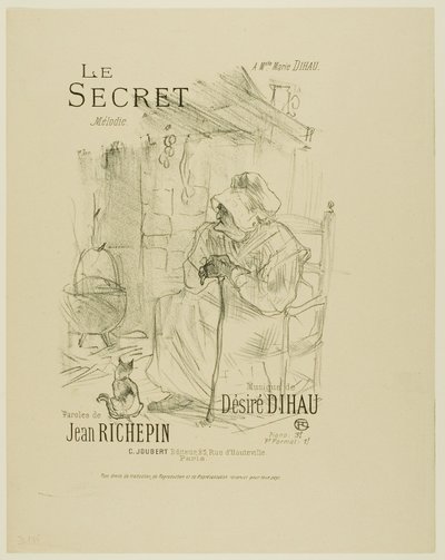 O Segredo, de Melodias de Désiré Dihau de Henri de Toulouse Lautrec