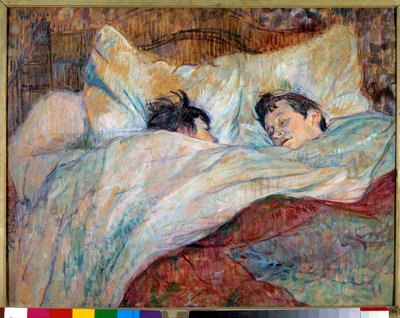 A cama Duas crianças adormecidas. Óleo sobre cartão por Henri de Toulouse Lautrec (1864-1901) 1892 Dim. 0,54x0,7 m Paris, musee d