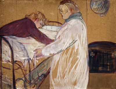 Duas mulher fazendo sua cama; Duas mulheres fazendo sua cama, 1891 de Henri de Toulouse Lautrec